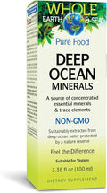 Natural Factors Whole Earth &amp Sea Deep Ocean Minerals - Supports Electrolyte Balance &amp Bone Health* - Vegan - Unflavored - 3.38 oz