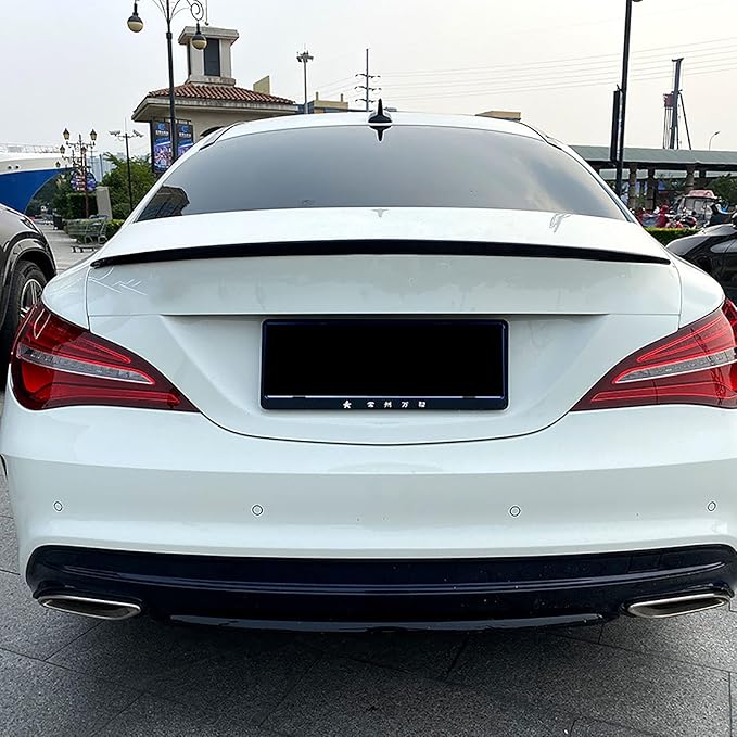 Compatible with Benz CLA-Class C117 2013-2019 CLA180 200 CLA45 AMG Trunk Top Spoiler Lip Tail Wing Car Styling Body Kit Accessories BlackGlossy Black