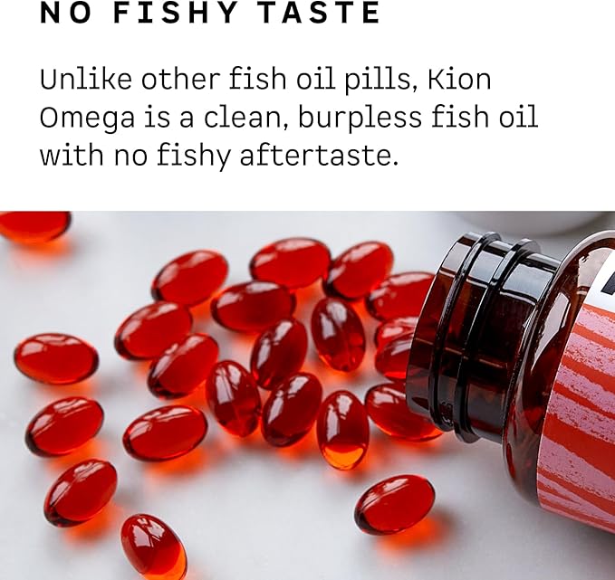 Kion Omega - Omega 3 Fatty Acid Supplements - DHA Supplements - Mini Fish Oil Softgels - Omega 3 DHA EPA Fish Oil Pills - Fish Oil 1000 mg - 30 Servings