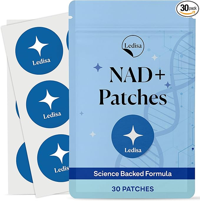 NAD Patches for Women &amp Men | NAD+ Patch for Energy &amp Healthy Aging | with CoQ10 &amp Nicotinamide | 30 Day Supply