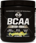 PMD Sports BCAA Stim-Free Amino Acids - Better Workout Performance Enhanced Recovery Daily Energy Muscle Builder and Muscle Sparing - BCAA Powder Drink Mix - Lemonade (30 Servings)