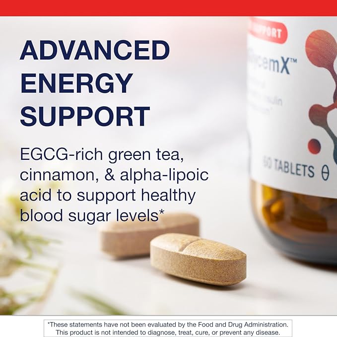 Metagenics MetaGlycemX - 100 mg Alpha-Lipoic Acid - Supports Carbohydrate Metabolism* - Antioxidant Support* - with Green Tea Extract - Non-GMO &amp Gluten-Free - 60 Count