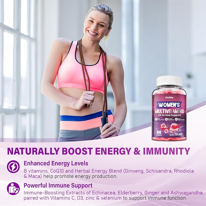 Methylated Multivitamin Gummy for Women - Womens Multivitamin Gummies with Vitamins A C D E Methylated Folate Biotin B Complex Iron CoQ10 Inositol - Multi Vitamins for Women 120 Count