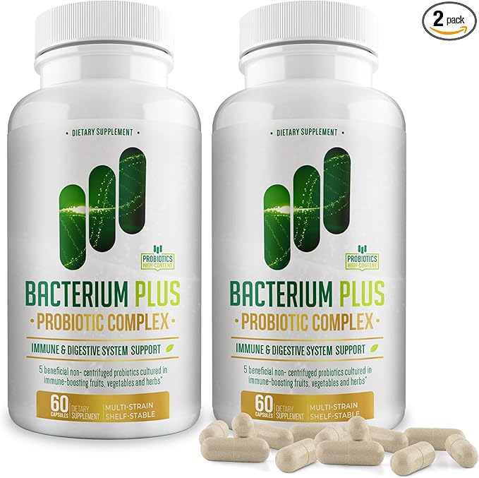 Bacterium Plus Natural Product Immune System Support Patented Formula Original Product - 120 Count - Pack of 2