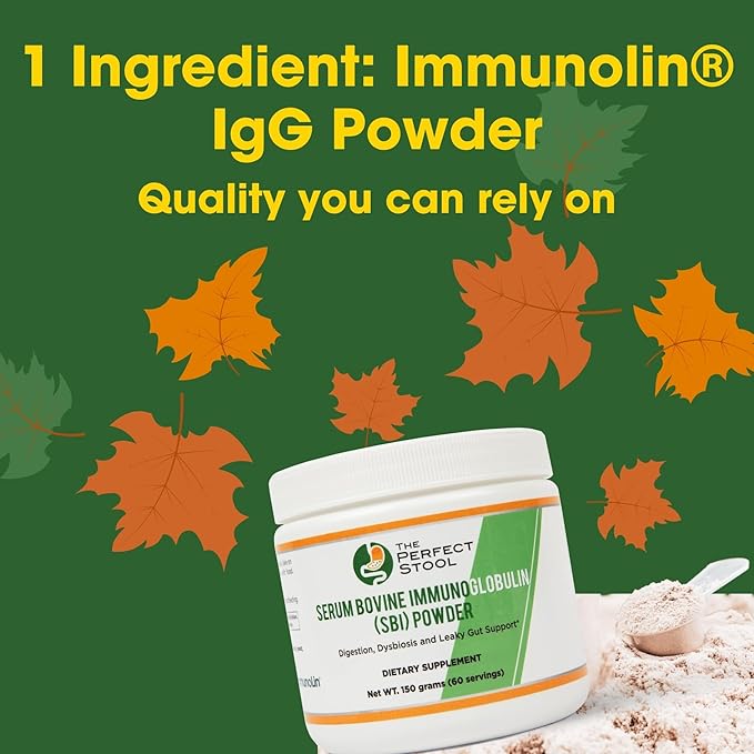 60 Servings – Contains Patented IgG Ingredient Immunolin® – Same Ingredient Used in Leading SBI Formulas – Serum Bovine Immunoglobulin (SBI) Powder – 150g Pure IgG with No Additives