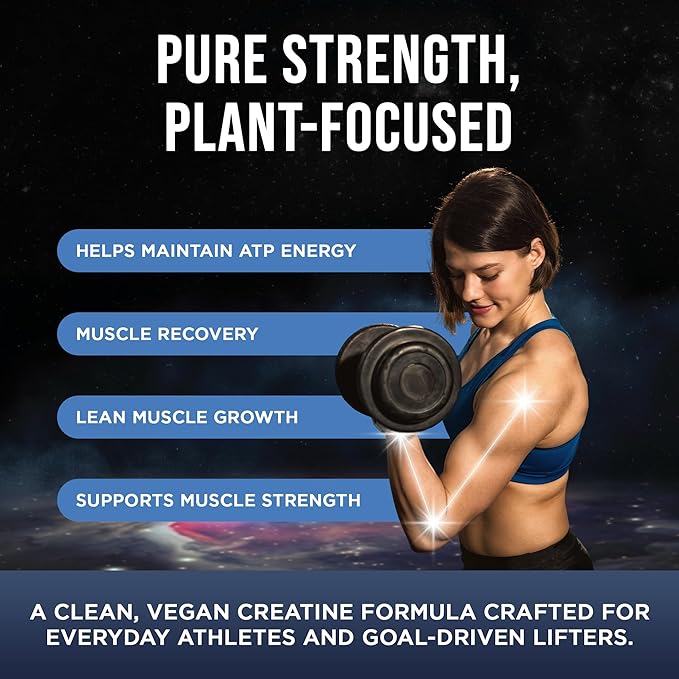 Vega Micronized Creatine Monohydrate Powder Unflavored – 5g Pure Vegan Creatine for Men &amp Women Strength Performance &amp Muscle Growth 100 Servings (17.6 oz)