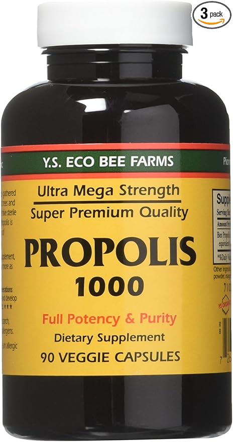 YS Eco Bee Farms Propolis 1000 - 90 Count (Pack of 3)