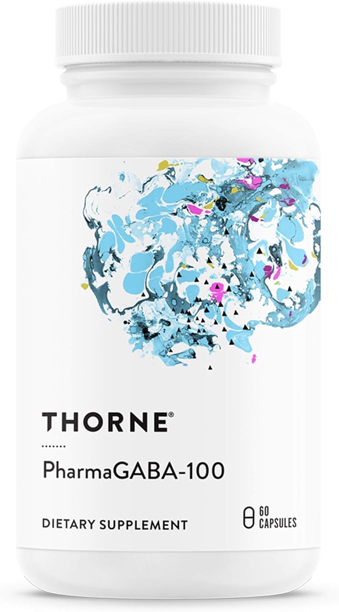THORNE - Relax &amp Restore Bundle - L-Theanine and PharmaGABA-100 Duo for Stress Relief &amp Relaxation - 60 to 90 Servings