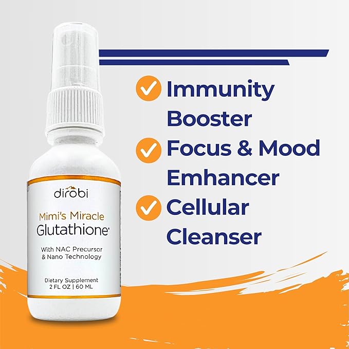 Mimi's Miracle Glutathione Spray Sublingual Antioxidant Reduced Glutathione Supplement with Ascorbic Acid Blueberry &amp Pomegranate Extracts Spray Dosage for Adults &amp Kids 4 Ounces