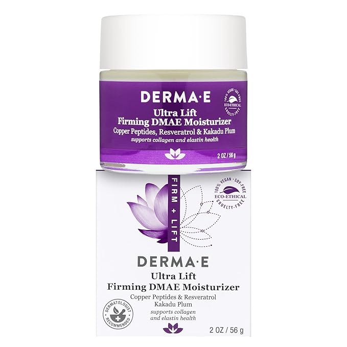 Derma E Firm + lift DMAE Moisturizer Alpha Lipoic Acid &amp C-Ester 2oz (Pack of 4)