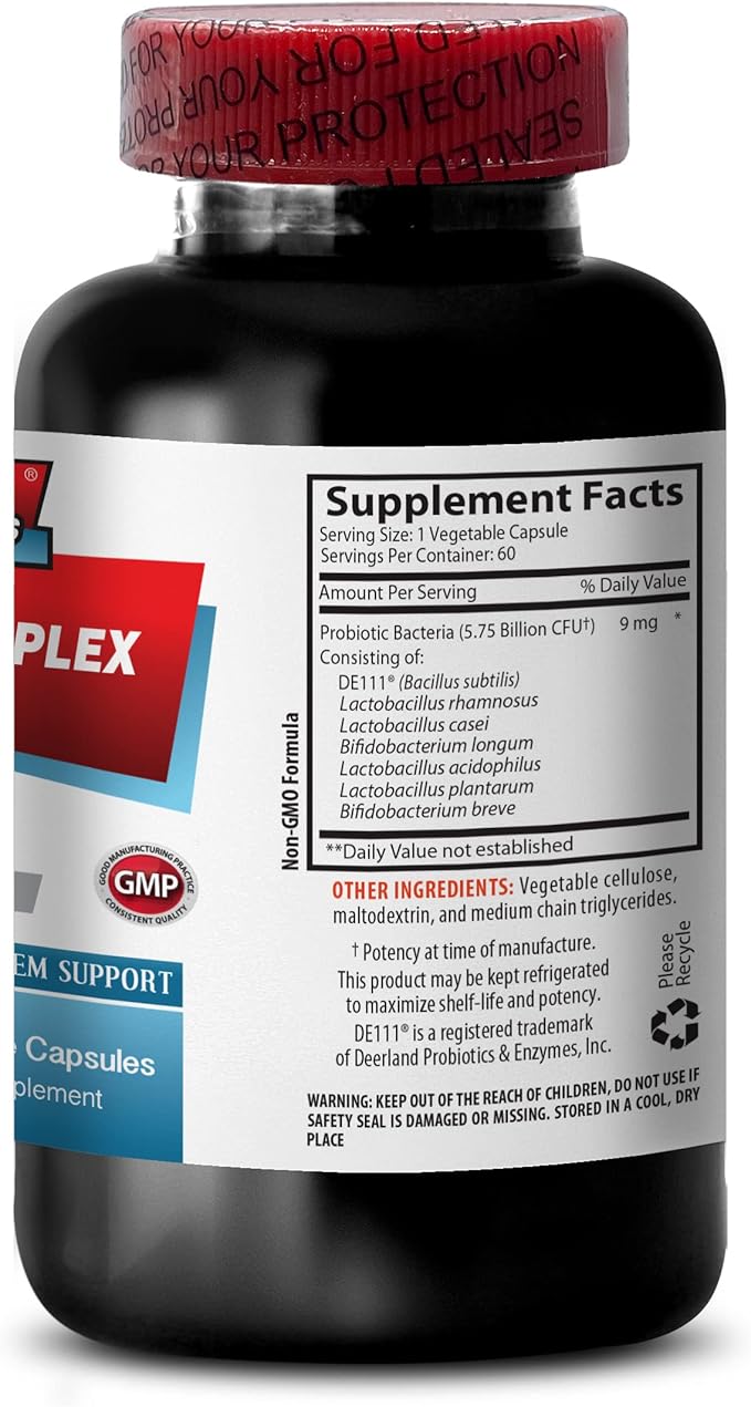 Probiotic Advanced Blended Complex - PROBIOTIC Complex - Healthy Digestive System Probiotic Supplement probiotic with Digestive Enzyme probiotic Supplements for Gut Health 1 Bottle 60 Capsules