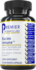 Premier Research Labs Nucleo Immune - Beta Glucan Supplements Beta Glucans Phytochemicals Prickly Pear Fiber Immune Support - 90 Capsules