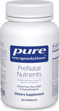 Pure Encapsulations PreNatal Nutrients - for Pregnancy &amp Lactation - Aids Energy &amp DNA Development* - with Folate Choline &amp Iron - Gluten Free &amp Non-GMO - 60 Capsules