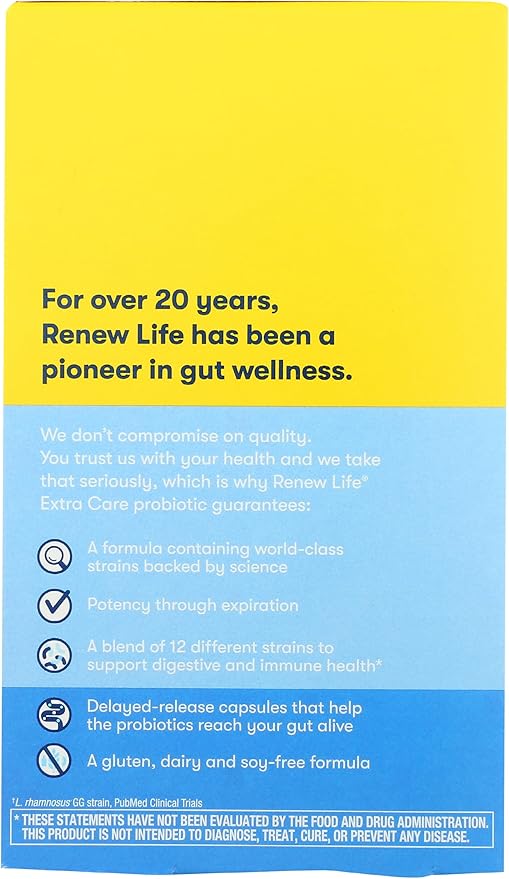 Renew Life Extra Care Ultimate Flora Probiotic 50 Billion Go Pack 60 Ct