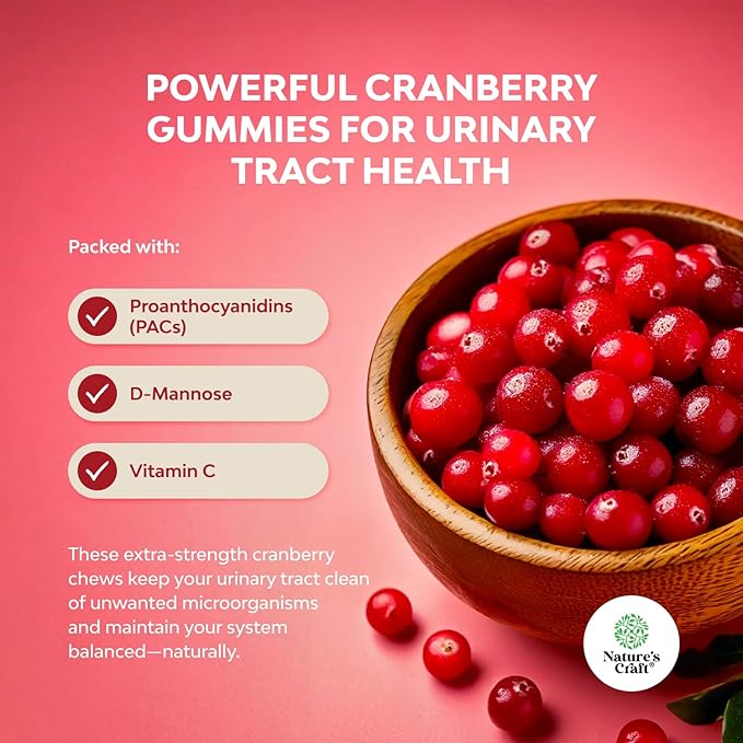 Bundle of Plant Based Omega 3 Gummies for Kids and Natural Cranberry Gummies for Women and Men - for Vision Immunity and Focus Support - for Urinary Tract Health Kidney Support Bladder and Immunity