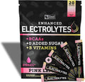 Zeal Naturals Enhanced Electrolyte Powder Stick Packs (Pink Lemonade - 20 Packets) Sugar Free + BCAA B-Vitamins &amp Pink Himalayan Salt - Keto Electrolytes Hydration Powder
