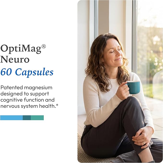 XYMOGEN OptiMag Neuro - Brain Health &amp Relaxation Support - Magnesium Glycinate &amp L-Threonate - Chelated Magnesium Powder - Mixed Berry Flavor - 5.29 Oz