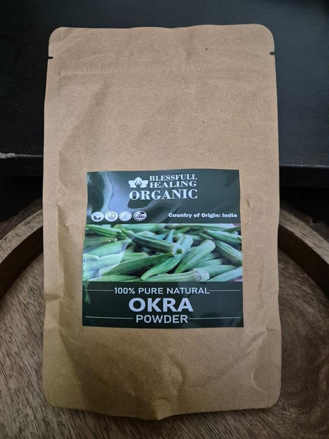 Organic Okra Powder 100% Pure Natural 100 Gram / 3.52 oz