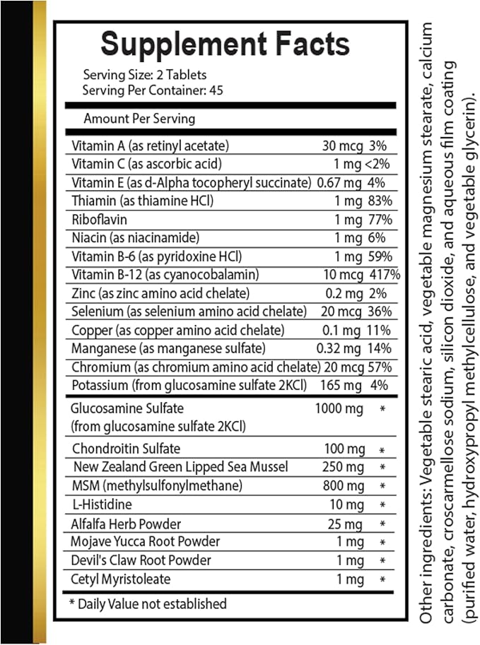 Joint Matrix PRO Complex - Occasional Discomfort for Back Glucosamine Chondroitin with Vitamin C Joint Health Supplement Cartilage Health - 2 Bottles