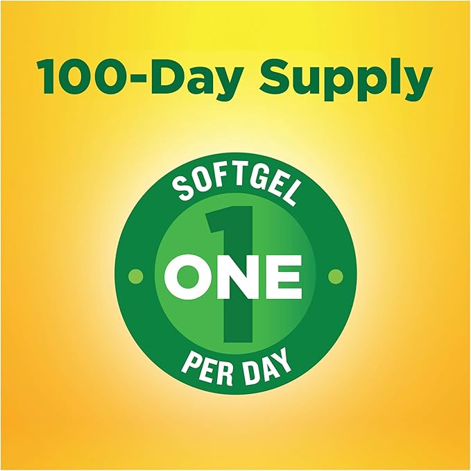 Nature Made CoQ10 200 mg Dietary Supplement for Heart Health and Cellular Energy Production 100 Softgels 100 Day Supply