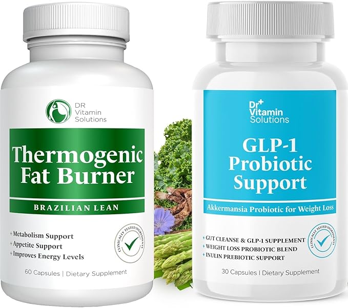 DR VITAMIN SOLUTIONS Thermogenic Fat Burner and GLP-1 Probiotic Appetite Suppressant 90 Capsules