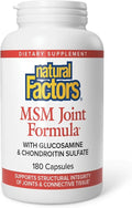 Natural Factors MSM Joint Formula Supports Healthy Joints and Mobility 180 Capsules