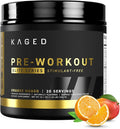 Kaged Pre Workout Elite Stim Free Powder | Orange Mango | Creatine Beta Alanine L-Citrulline | No Caffeine | 20 Servings