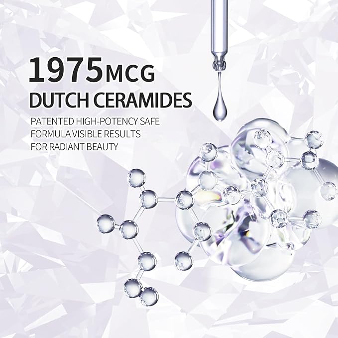 Water Glow Dewy Skin Capsules | Hyaluronic Acid 1975 mcg Ceramide Collagen Elastin | Anti-Aging Supplement Supports Skin Care &amp Collagen Production–30 Capsules