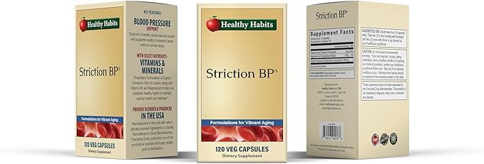 Healthy Habits StrictionBP Box 120 Veg Capsules