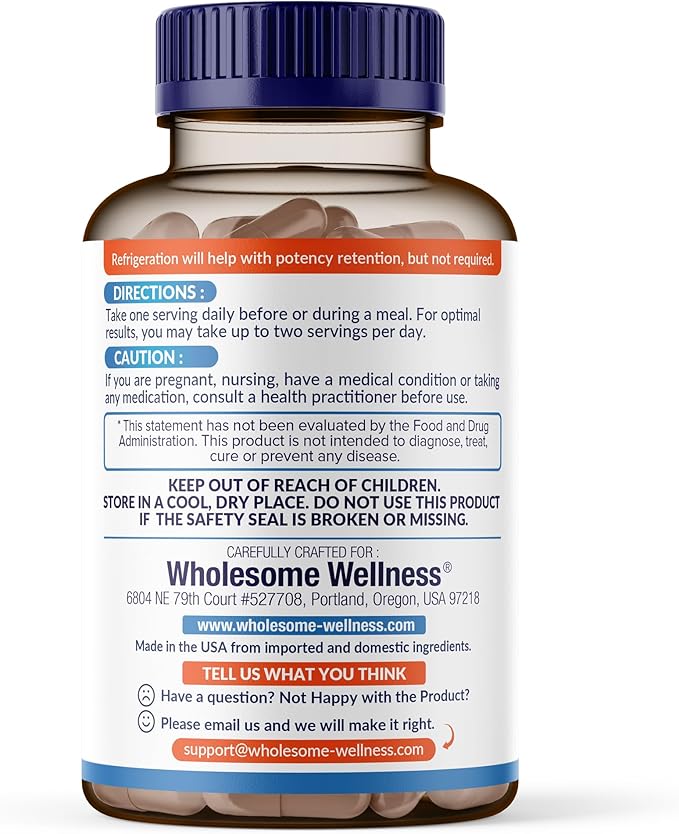 Wholesome Wellness Organic Raw Probiotics 100 Billion CFU Dr Formulated for Women and Men Complete Adult Supplement with Prebiotics and Digestive Enzymes 30 Capsules Shelf Stable