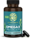 Sunwarrior Vegan Omega 3 DHA &amp EPA Supplement Algal Oil Preferred Alternative to Fish Oil Supports Brain Eye Joint &amp Heart Health (60 Count)