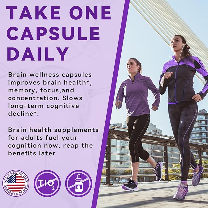 Brain Supplements for Memory and Focus 11 in 1 Brain Supplement with NAC B12 L-Theanine Bacopa Monnieri &amp More - for Brain Cognitive Mental Clarity &amp Concentration - Vegan 30 Caps(30 Se
