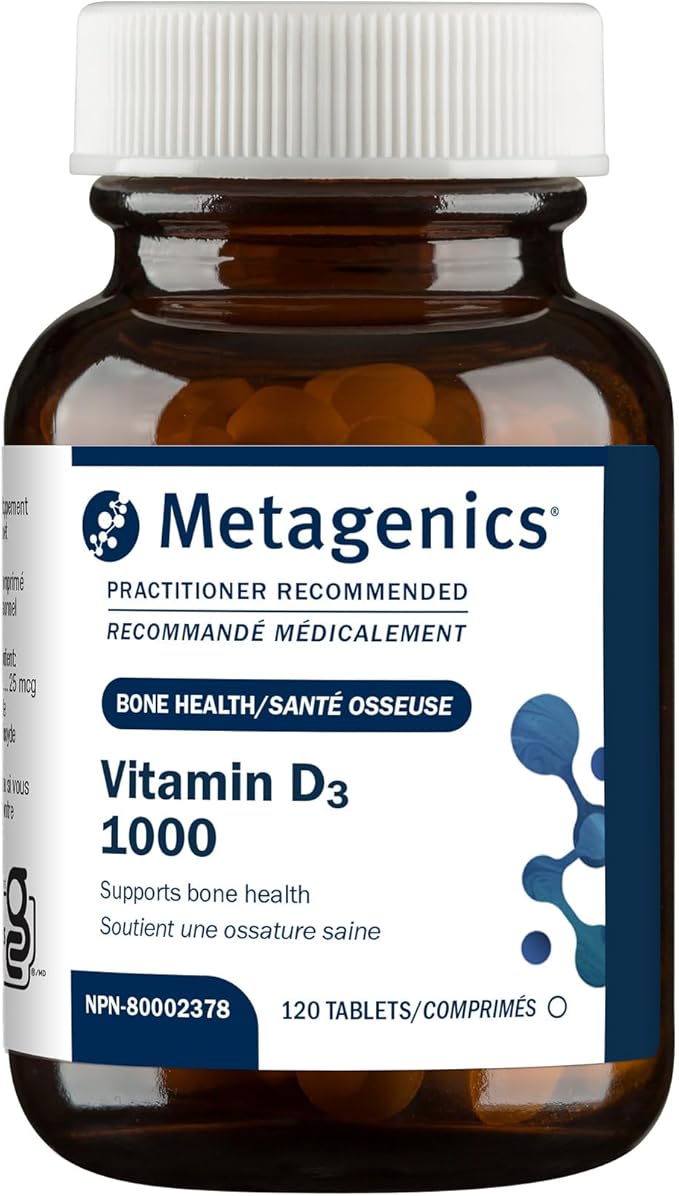 Metagenics Vitamin D3 1000 IU - Vitamin D Supplement for Healthy Bone Formation Cardiovascular Health and Immune Support - 120 Count