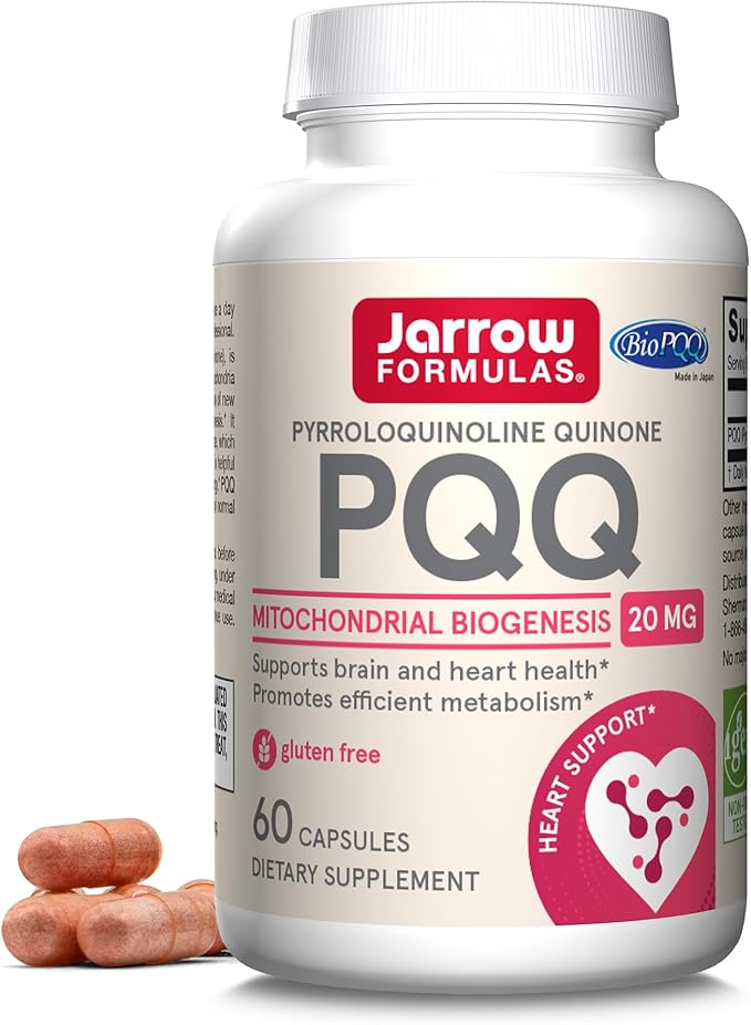 Jarrow Formulas CoQ10 Ubiquinol 100mg 120 Softgels &amp PQQ 20mg 60 Capsules - Mitochondrial &amp Heart Health