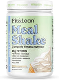 Fit &amp Lean Meal Shake Fat Burning Meal Replacement Protein Fiber Probiotics Vanilla 1lb 10 Servings Per Container