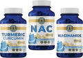 Vykee Nutrition Inflammation &amp Recovery Bundle – Turmeric NAC &amp Niacinamide | Supports Joint Health Detox &amp Cellular Support | Daily Wellness &amp Longevity