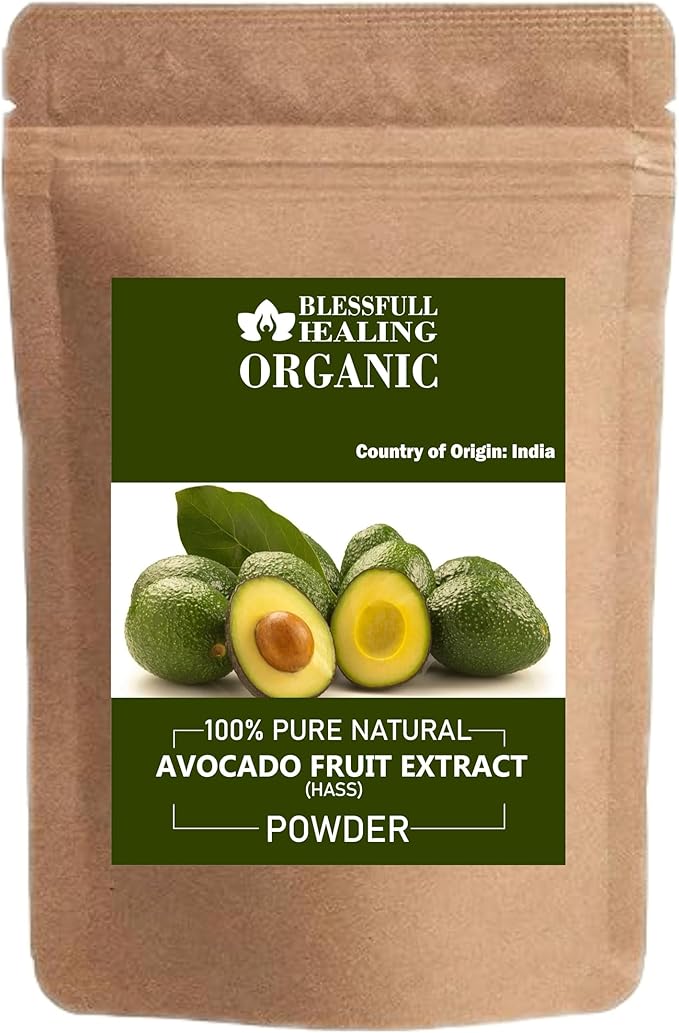 Blessfull Healing Organic Avocado Fruit Extract Powder 100% Pure Natural 200 Gram / 7.05 oz