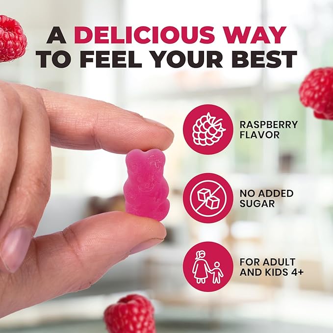 Award Winning Magnesium Glycinate Gummies for Adults &amp Kids - with L-Theanine &amp Lemon Balm - Magnesium Gummies for Women &amp Men for Relaxation Support - No Sugar Added Non-GMO (120 Count)