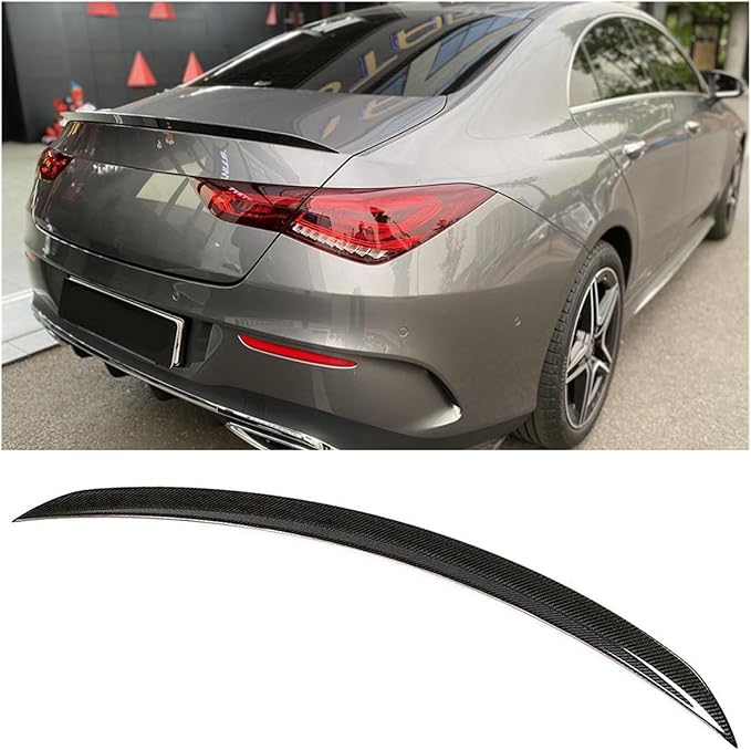 Carbon Fiber Rear Trunk Spoiler Wing Compatible with Mercedes-Benz CLA Class C118 W118 CLA200 220d 2019 2020 Rear Trunk Boot Lip Wing