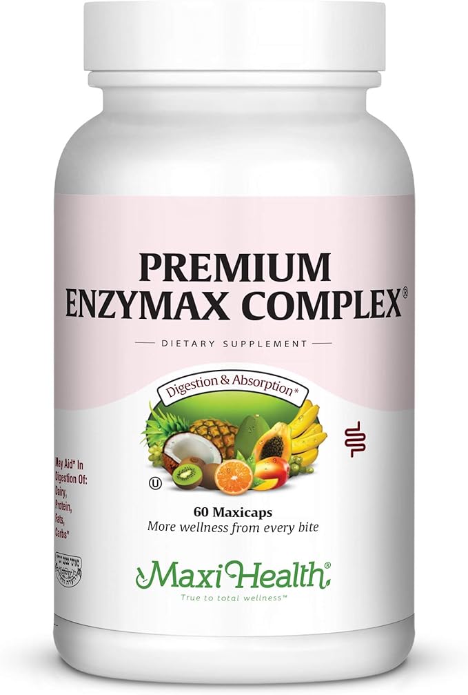 Digestive Enzymes Supplement – Plant-Based Digestive Enzymes for Women &amp Men – Aids Digestion of Protein Fat Carbs &amp Fiber – Supports Gut Health Gas &amp Bloating Relief – Enzymax Complex