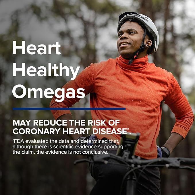 GNC Triple Strength Fish Oil Plus CoQ10 Omega 3 Supplement 1000mg EPA and DHA 100mg CoQ10 Heart and Circulatory Health Plus Skin Joint Brain and Eye Coated to Control Fishy Burps 30 Servings