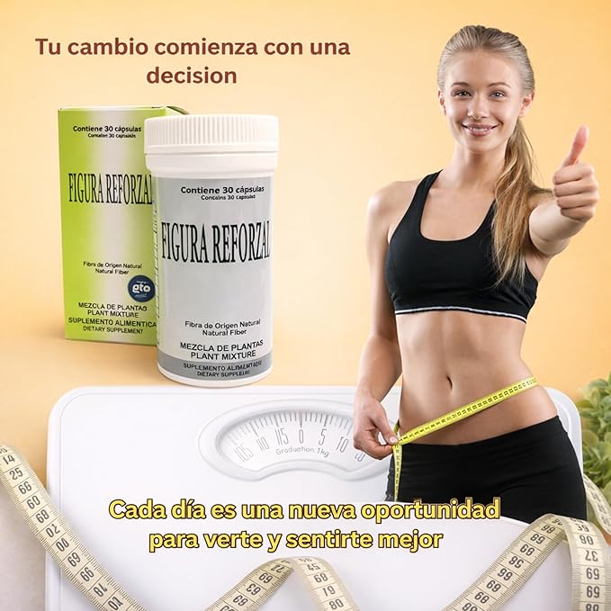 Figura Reforzado Fiber Supplement - 30 Capsules - Fiber Pills for Digestive Health - Natural Fiber Capsules for Regularity and Wellness - Convenient and Easy to Swallow