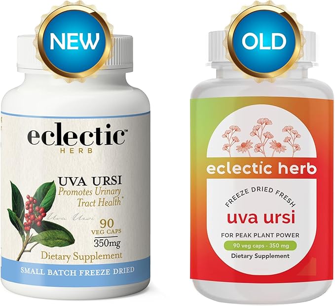 Eclectic Herb - Uva Ursi Capsules | Urinary Tract Support | Supplement for Urinary Tract &amp Bladder Health | US-Grown Non-GMO Gluten Free Vegan (90 CT | 350 mg)