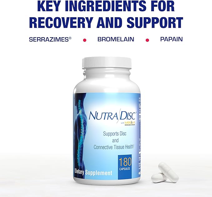 Nutra Disc &amp Joint Support Supplement - Clinically Formulated Restorative Cartilage Ligament and Tendon Supplement with Patented Meriva Curcumin &amp Glucosamine and Chondroitin for Adults - 90 S