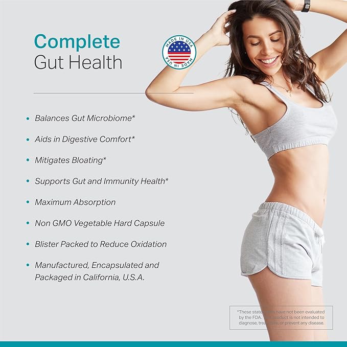 Complete Probiotic Blend: 5-in-1 Digestive Enzymes Zinc Postbiotic Prebiotics and Probiotics for Women &amp Men Provitalize for Women Digestive &amp Gut Health | 10 Strains 20 Billion CFU 60ct