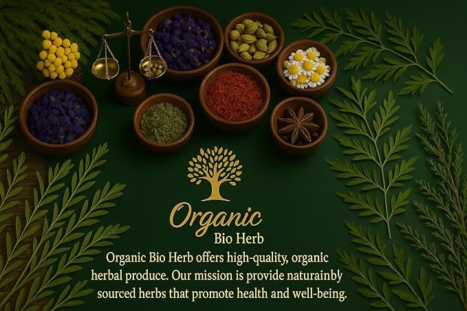 Organic Bio Herbs-Organic Dried Lady's Mantle Herb | Loose Leaf Natural Premium Quality | Herbal Tea &amp Remedies | Alchemilla vulgaris | Handpicked &amp Air-Dried (6 Oz)
