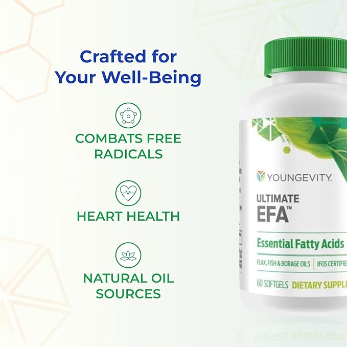 Youngevity Ultimate EFA - 60 Soft GELS 4 Pack