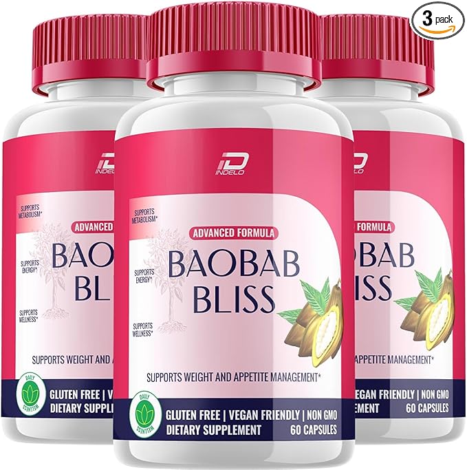 Baobab Bliss Keto Capsules – BaobabBliss Advanced Formula Boabab Bliss Keto Pills All-Natural Maximum Strength 800MG Dietary Supplement Baobab Blis Reviews (3 Pack - 180 Capsules)