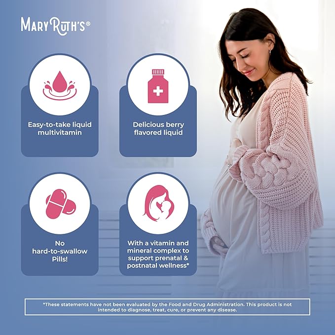 MARYRUTH'S Postnatal &amp Prenatal Vitamins for Women | Sugar Free | Womens Multivitamin for Pre-Conception Pregnancy &amp Nursing | Ginger | Selenium | Folate | Vegan | Non-GMO | Gluten Free | 16