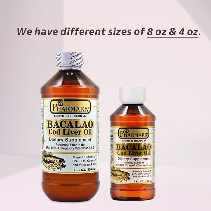 Aceite De Higado De Bacalao 8 Oz. Cod Liver Oil 2-Pack